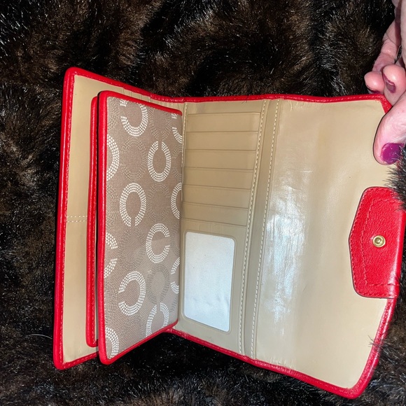 Coach Monogram Wallet w checkbook matching wallet - Picture 9 of 10